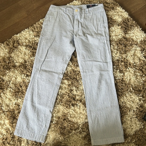Vineyard Vines Men's Blue Seersucker Striped Pants 32x30 - Picture 3 of 7
